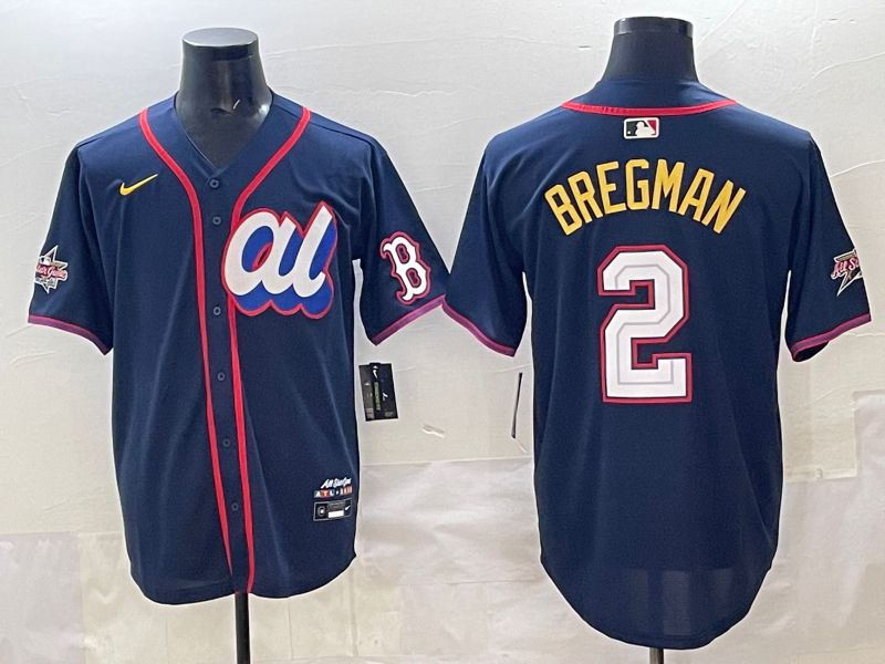 Men 2025 Boston Red Sox #2 Bregman Drak Blue All star Nike MLB Jersey style 01